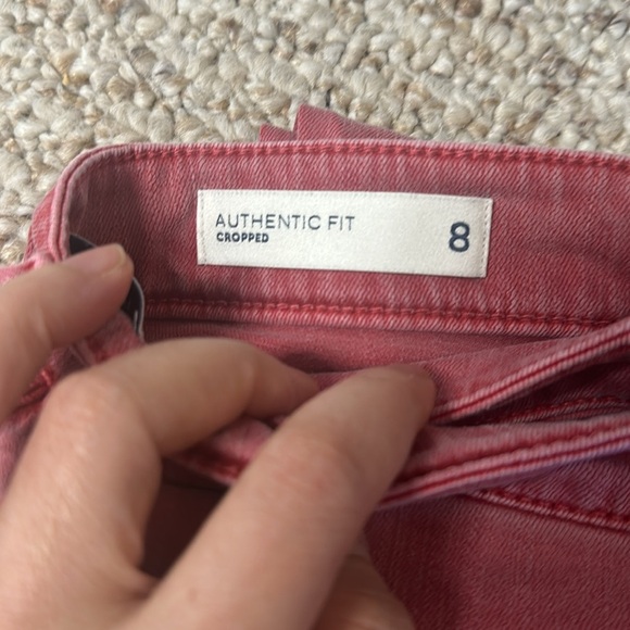 J. Jill Authentic Fit Pink Cropped Denim size 8 - Picture 3 of 12